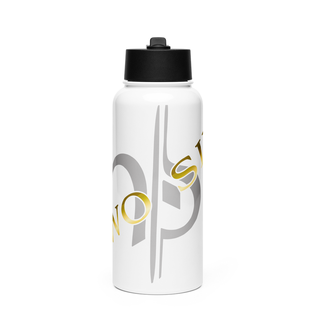 TWO SIX white water bottle with a straw lid