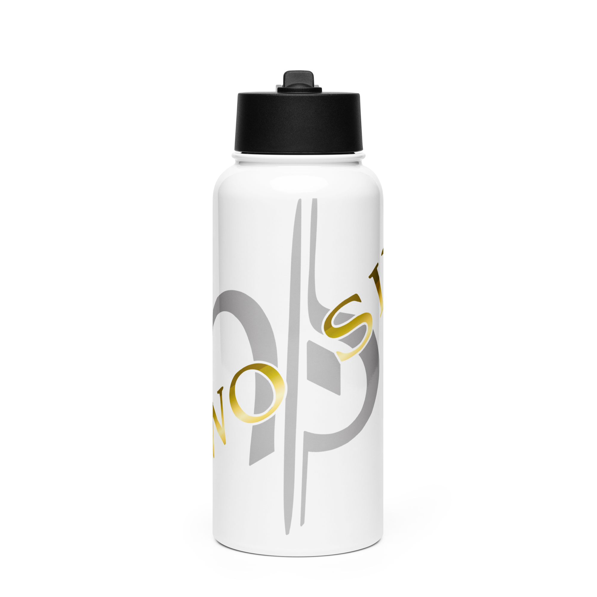 TWO SIX white water bottle with a straw lid