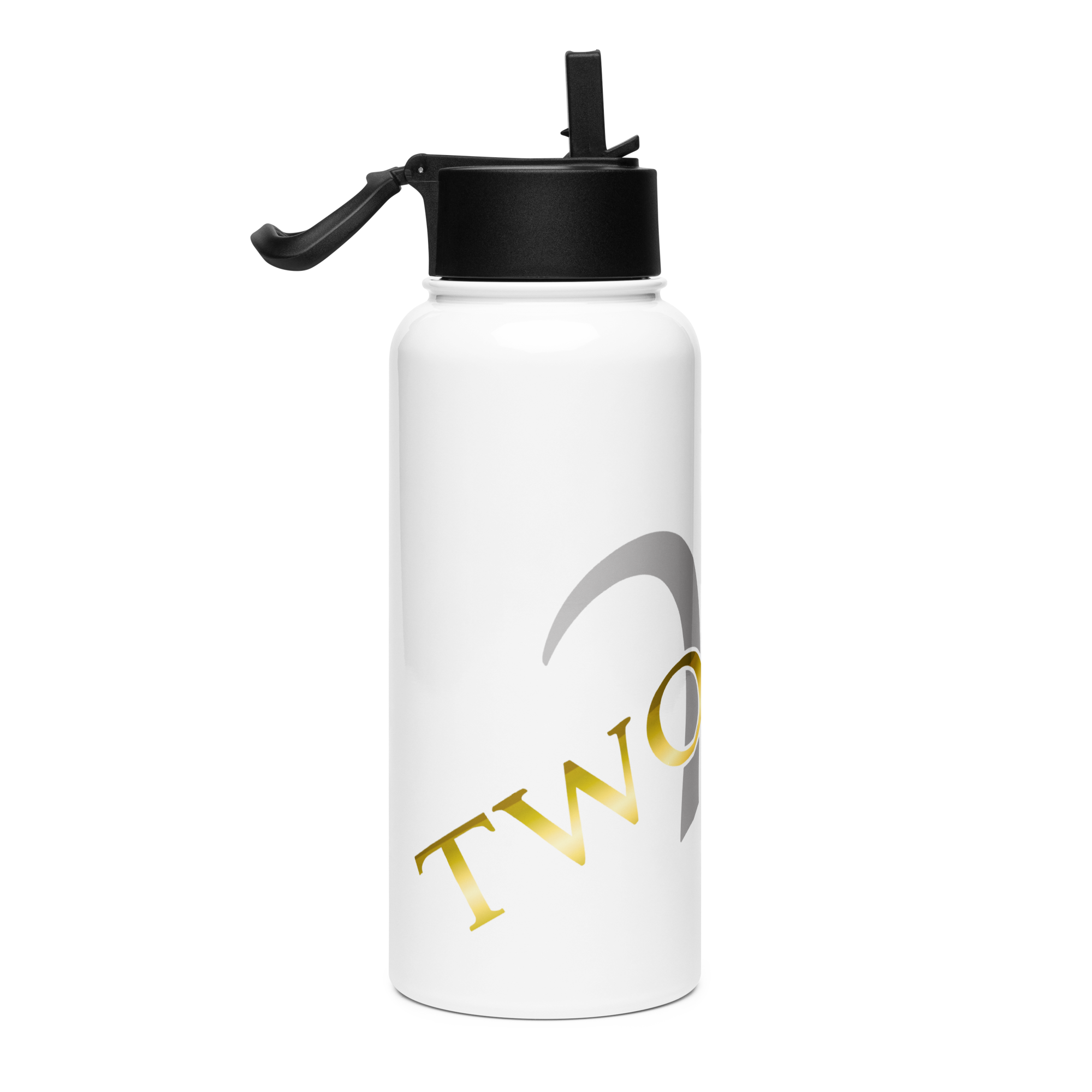 TWO SIX white water bottle with a straw lid