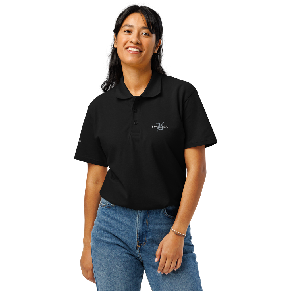 Womens pique polo shirt