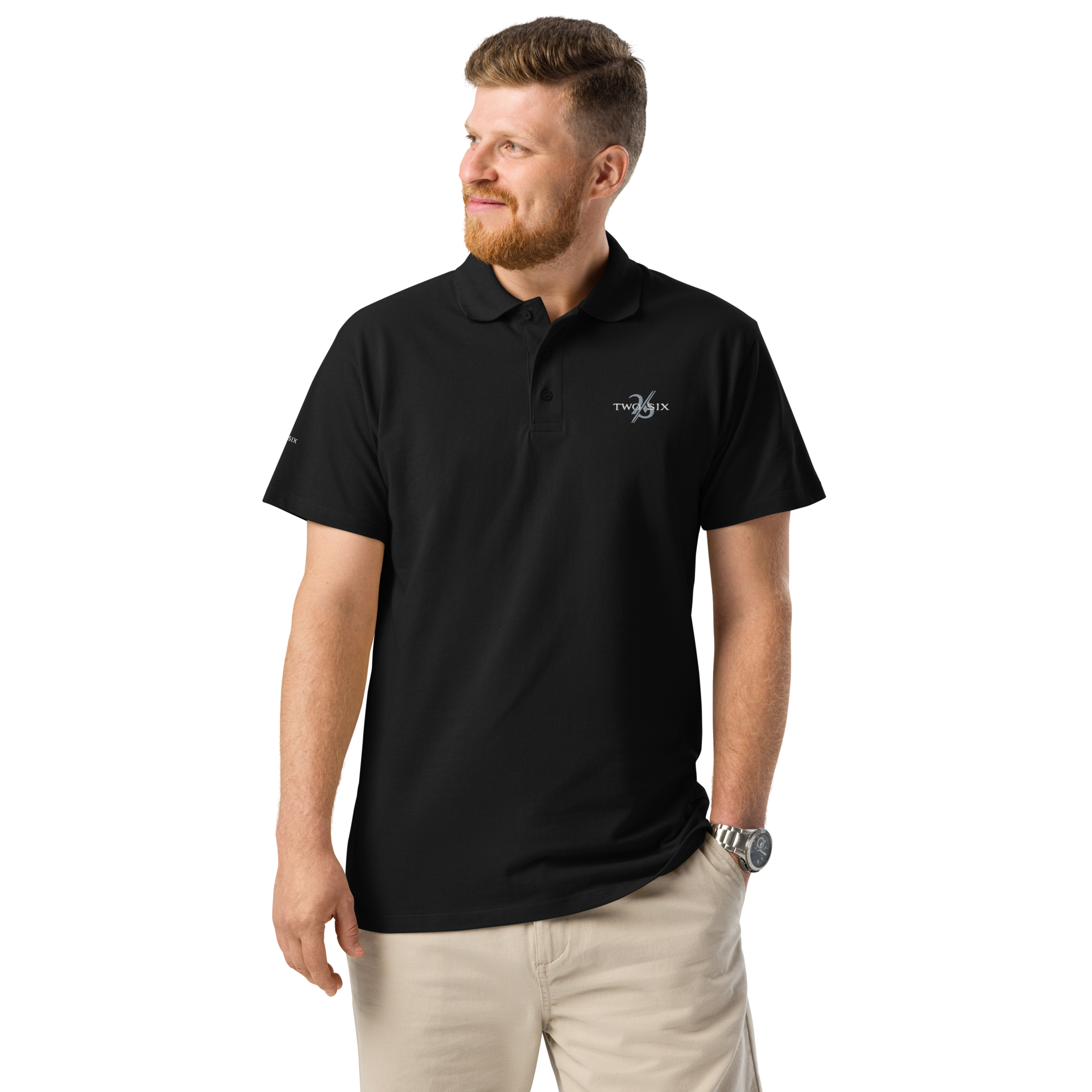 Mens pique polo shirt