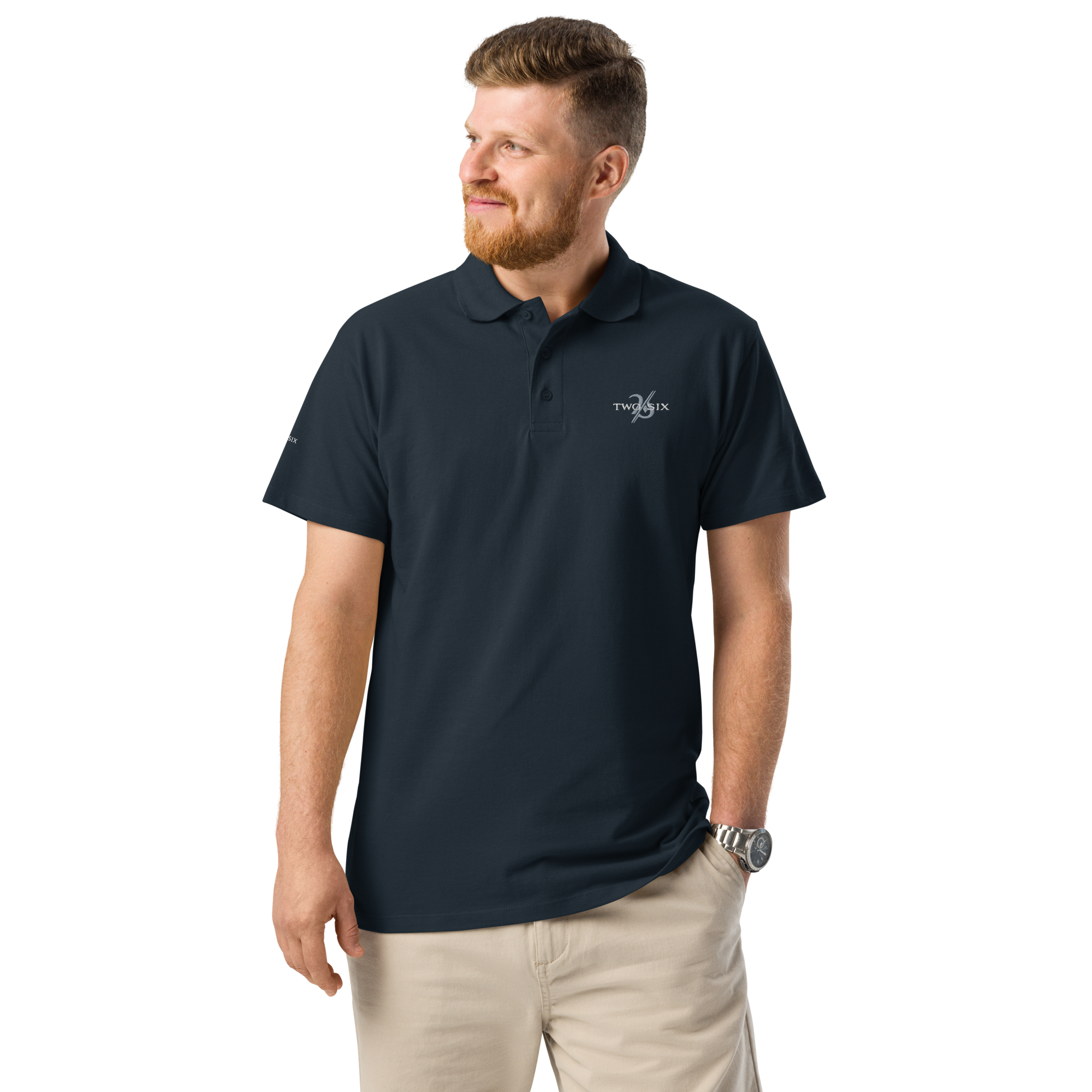Mens pique polo shirt
