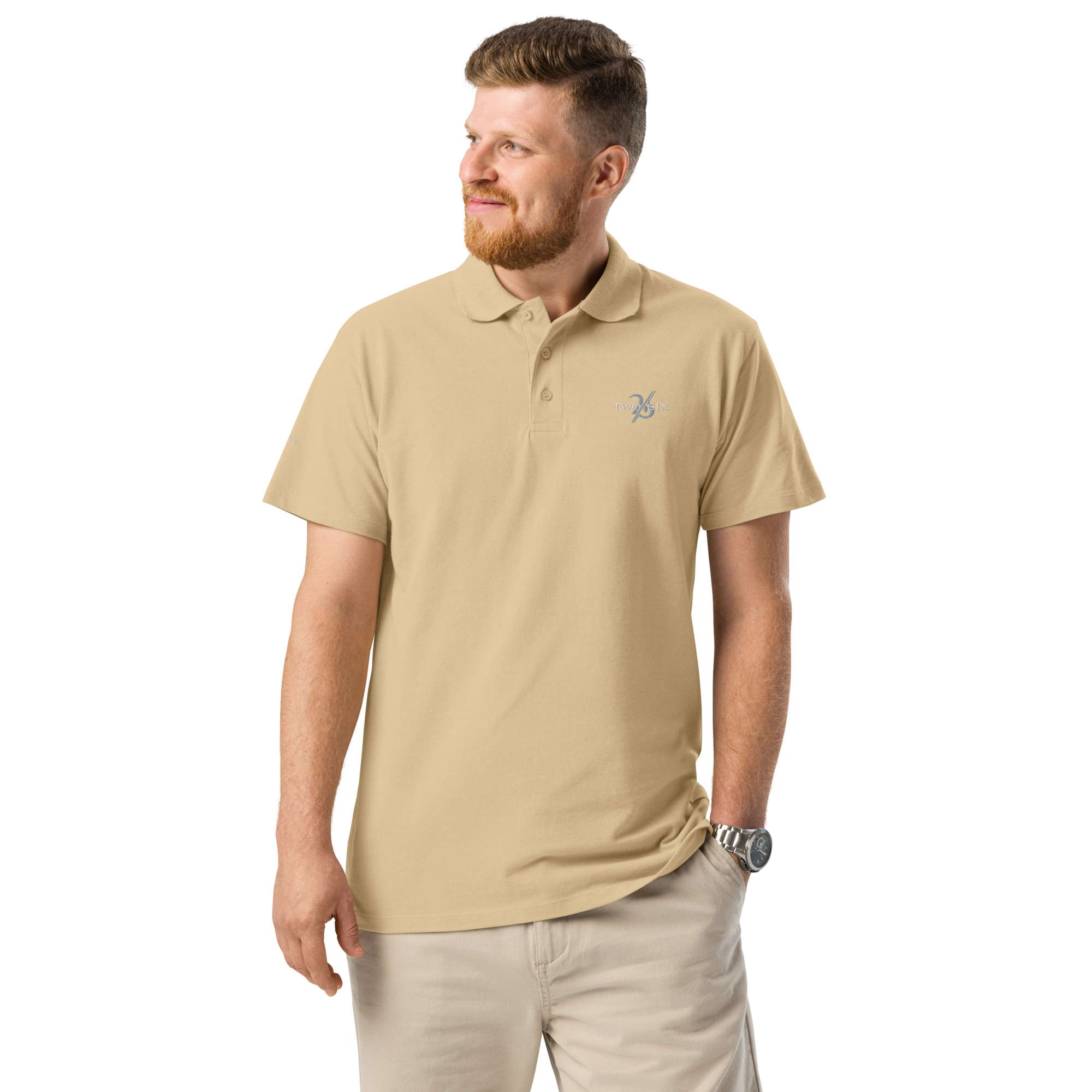 Mens pique polo shirt
